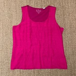 Chico’s Hot Pink Ruffled Tank